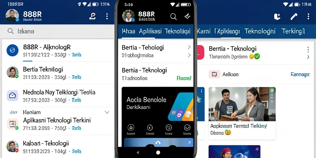 Tampilan antarmuka aplikasi 888R yang modern dan fungsional.