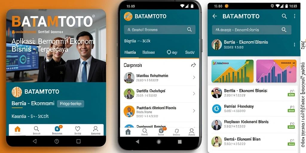 Antarmuka modern aplikasi BATAMTOTO untuk berita ekonomi.