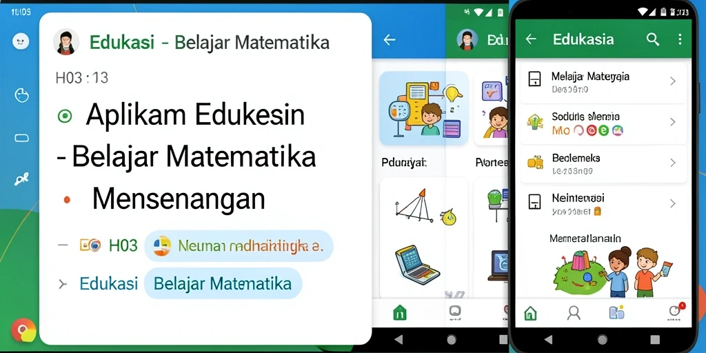 Antarmuka aplikasi H03 yang interaktif dan menarik untuk belajar matematika.