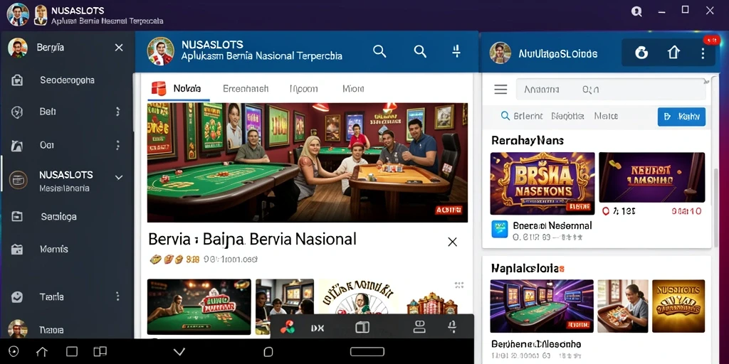 Antarmuka aplikasi NUSASLOTS yang sederhana dan informatif.