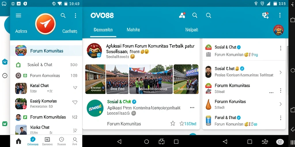 Antarmuka OVO88 yang menampilkan berbagai forum komunitas.