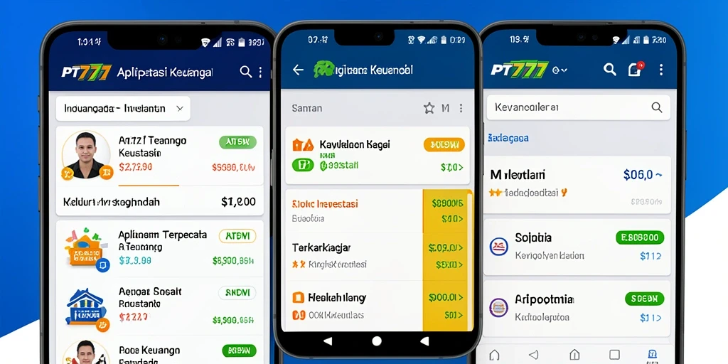 Tampilan antarmuka PT777 yang modern dan fungsional untuk investasi.