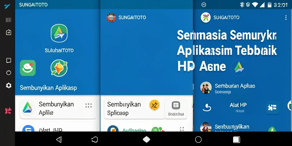 Antarmuka SUNGAITOTO yang menakjubkan untuk menyembunyikan aplikasi.